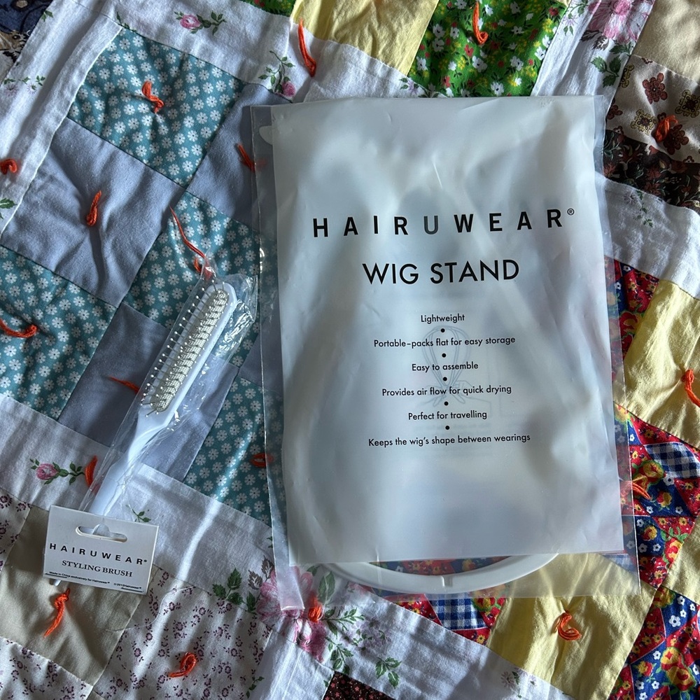 HAIRUWEAR Wig Stand- brand NEW- never opened- never used and styling brush